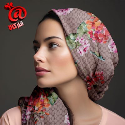 روسری طرح گل گوچی انارکالا