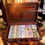 کیف جهانگردی انارکالا | کیف پراپ سینمایی لوکس با اسکناس‌های سینمایی دلار، یورو، پوند و سکه‌های دکوری مناسب دکوراسیون و فیلم‌ساز